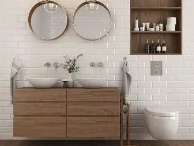Furniture and decor for the Bathroom 3D model