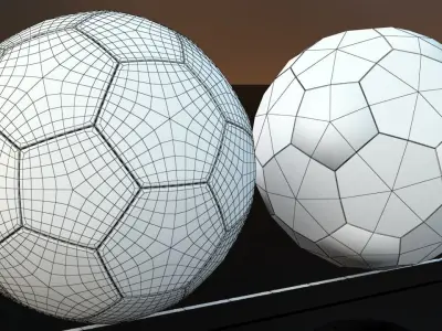1990 World Cup Etrusco Unico Ball Low-poly 3D model