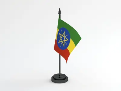 Table Flag Ethiopia 3D model