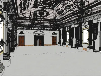 Sala Bianca Palazzo Pitti 3D model