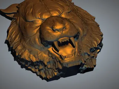 Tiger face 3D print model