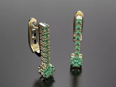 Unique earrings 3D print model