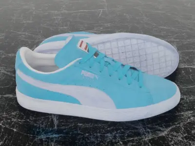 PUMA 3D SHOES - TURQUOISE - SUEDE Low-poly 3D model