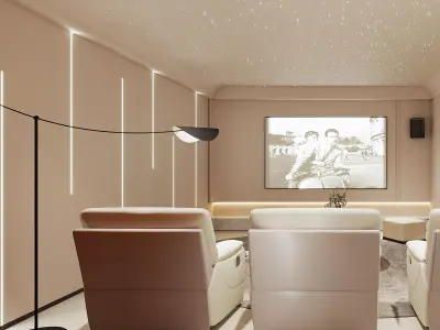 Luxury Home Cinema Interior Villa Theater 3Ds Max FBX 3D model 3D model