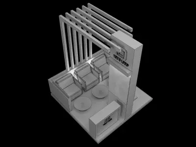Booth Exhibition Stand a90 3D model