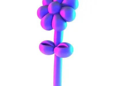 Sunshine Flower Balloon Decoration Props Second Life toy 3D print model