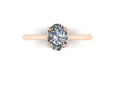 Solitaire Diamond Women Ring R5 3D print model