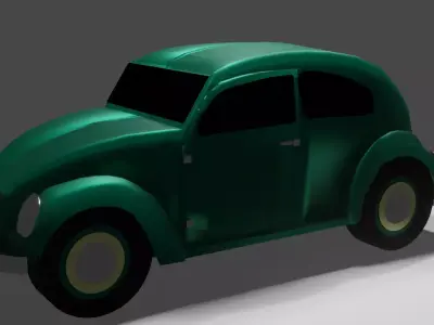 the Beetle volkswagen Free low-poly 3D model