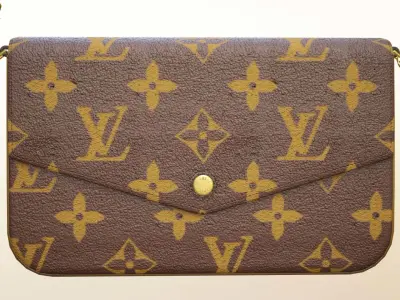 Woman Handbag Louis Vuitton Low-poly 3D model 2