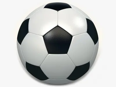 Soccer Ball with Play Ground Low-poly 3D model