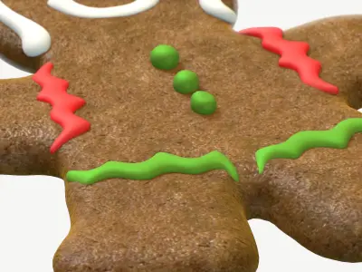 Gingerbread Woman Low-poly 3D model