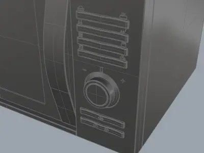 Black Microwave Free 3D model