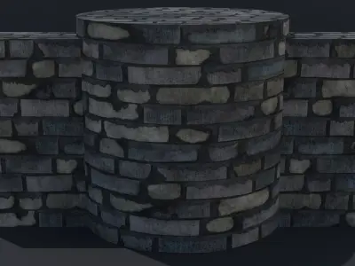 Free Blender Brick and Walls Materials Pack Free low-poly 3D model