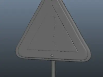 Warning sign  3D model