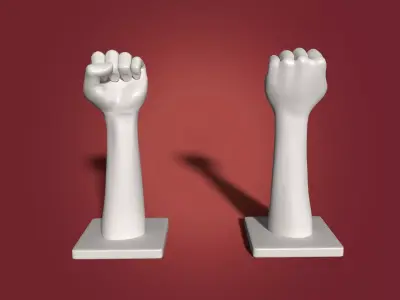 Fist Figurine  Low-poly 3D model