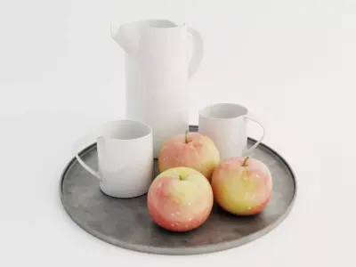 Aria set with apples 3D model