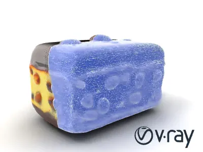 Luxury Chocolate Almond Ice Cream Bar model pack Low-poly 3D model