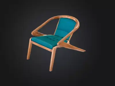 Zigzag Comfort Chair Low-poly 3D model