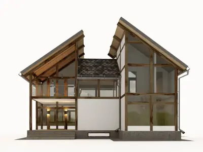 Half-Timbered House 3D model
