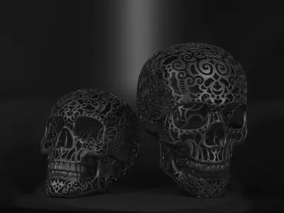 Mexican calavera wire skull 3D print model