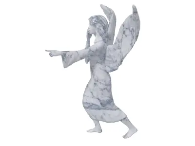 Angel Statue Low-poly 3D model