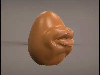Lips Egg 3D print model