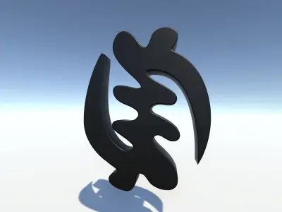 121 Adinkra Symbols - West African Symbols 121 Symbols 3D FBX  3D model