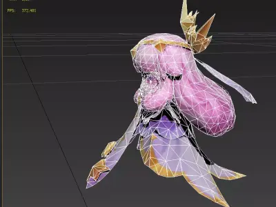 Star Dream Fairy Low-poly 3D model