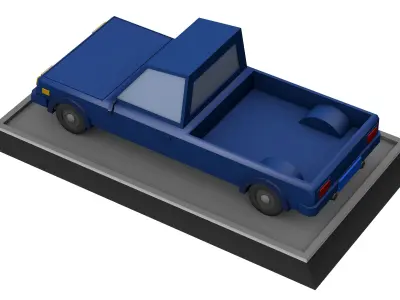 Low Poly Car Truck Low-poly 3D model