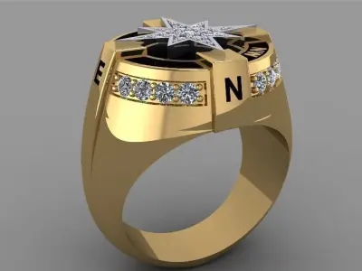 Compas  Ring  3D print model