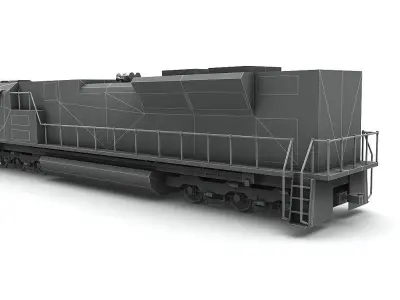 SD70 ACe Locomotive BNSF Low-poly 3D model