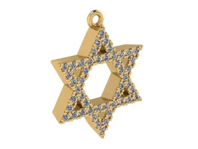 star of David pendant  3D print model