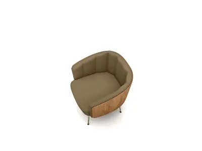 The modern office chair Low-poly 3D model