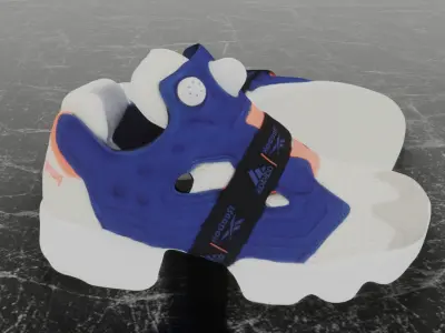 REEBOK X ADIDAS INSTAPUMP FURY BOOST 3D SHOES Low-poly 3D model