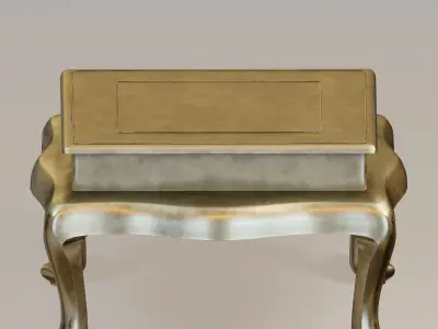  Antique brass table 3D model