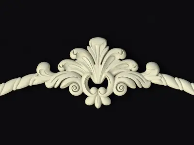 Central decor ornament for furniture 3D model 393