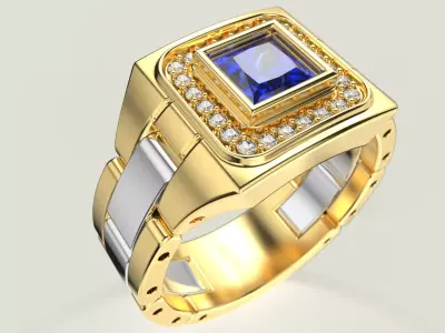 Rolex Men Ring 3D print model