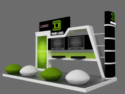 Booth Exhibition Stand a445b 3D model