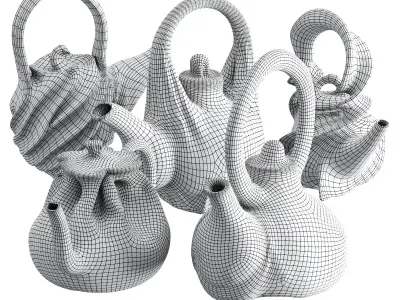 Teapot Low-poly 3D model