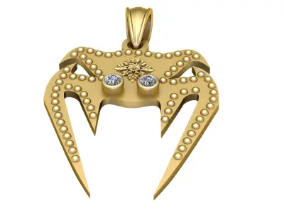Abstract Gold Pendant 3D print model