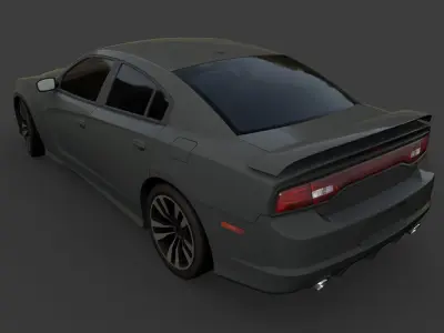 Dodge Charger Low-poly 3D model