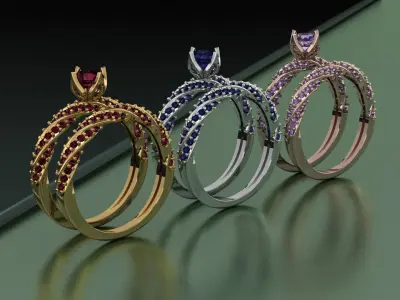 Spiral Solitaire Ring 3D print model