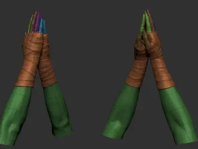 Hand Wrap Praying 3D model