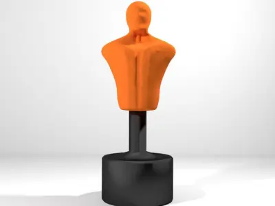 Martial-Art Training Equipment - Punching Dummy 3D model