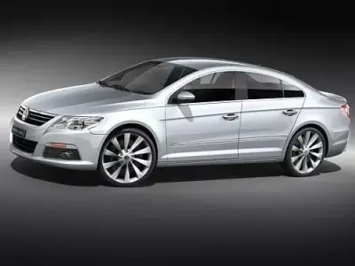 Volkswagen passat cc 2008 midpoly 3D model