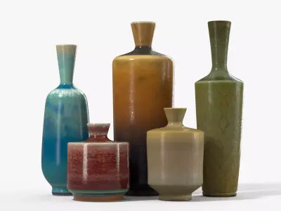 Ceramic Vases collection by Berndt Friberg 3D model