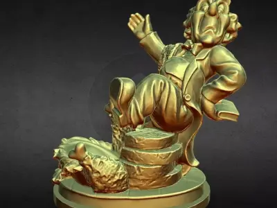 wine bottle holder waiter 3D print model