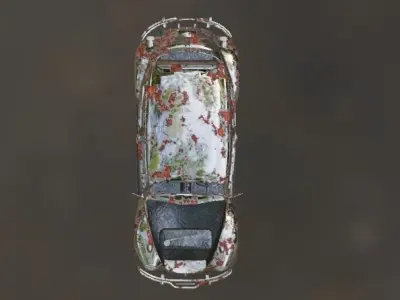 Vintage Car Low-poly 3D model