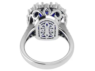 Cushion Halo Ring 4638 3D print model