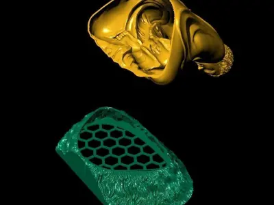 Buddha old rock  3D print model 3D print model